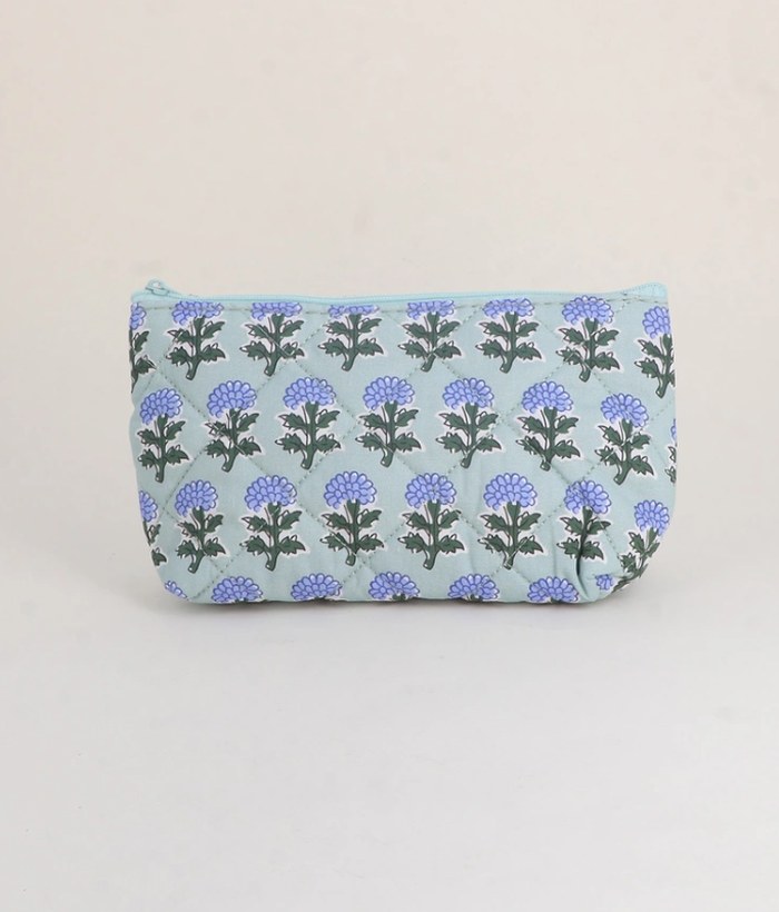 Grande trousse Turquoise — Mirajewelle, trousse matelassée à motifs